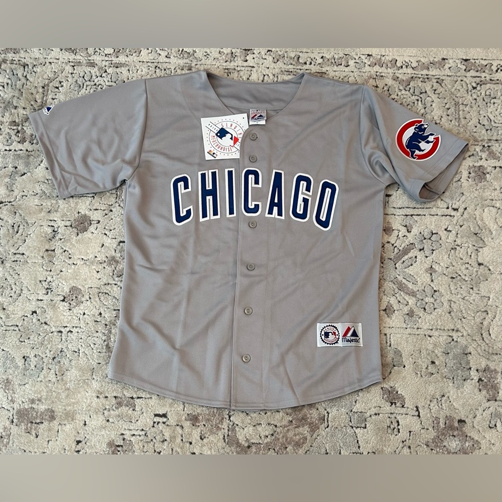Majestic Authentic Chicago Cubs Baseball Road Gray Jersey with Patch Men’s Sz: M